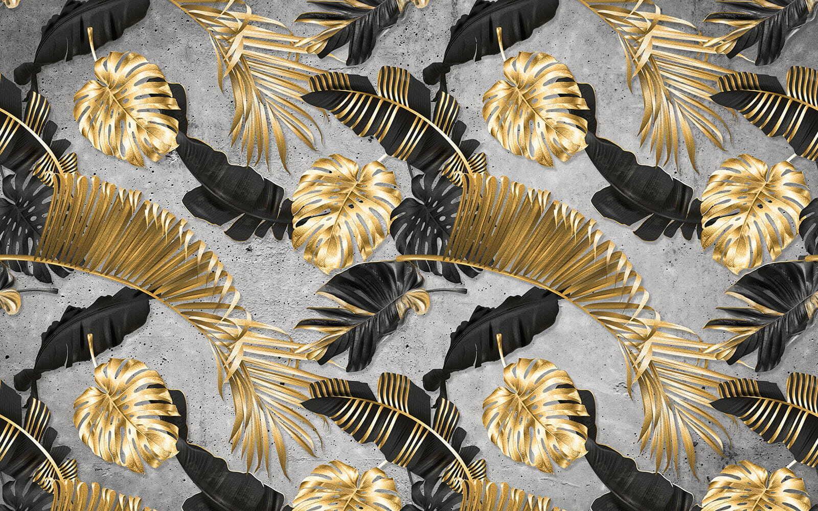 u53280p - Elegantné tropické lístie na textúrovanom pozadí - tegory