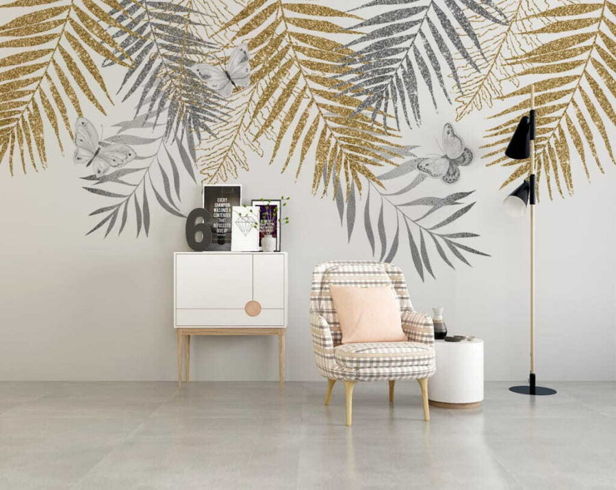 Wall murals Nature's delicate dance of leaves.
