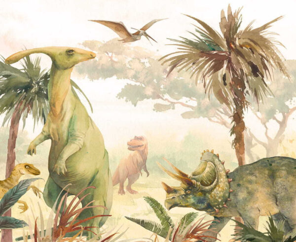 Skupina dinosaurov v lese Skupina dinosaurov v lese
