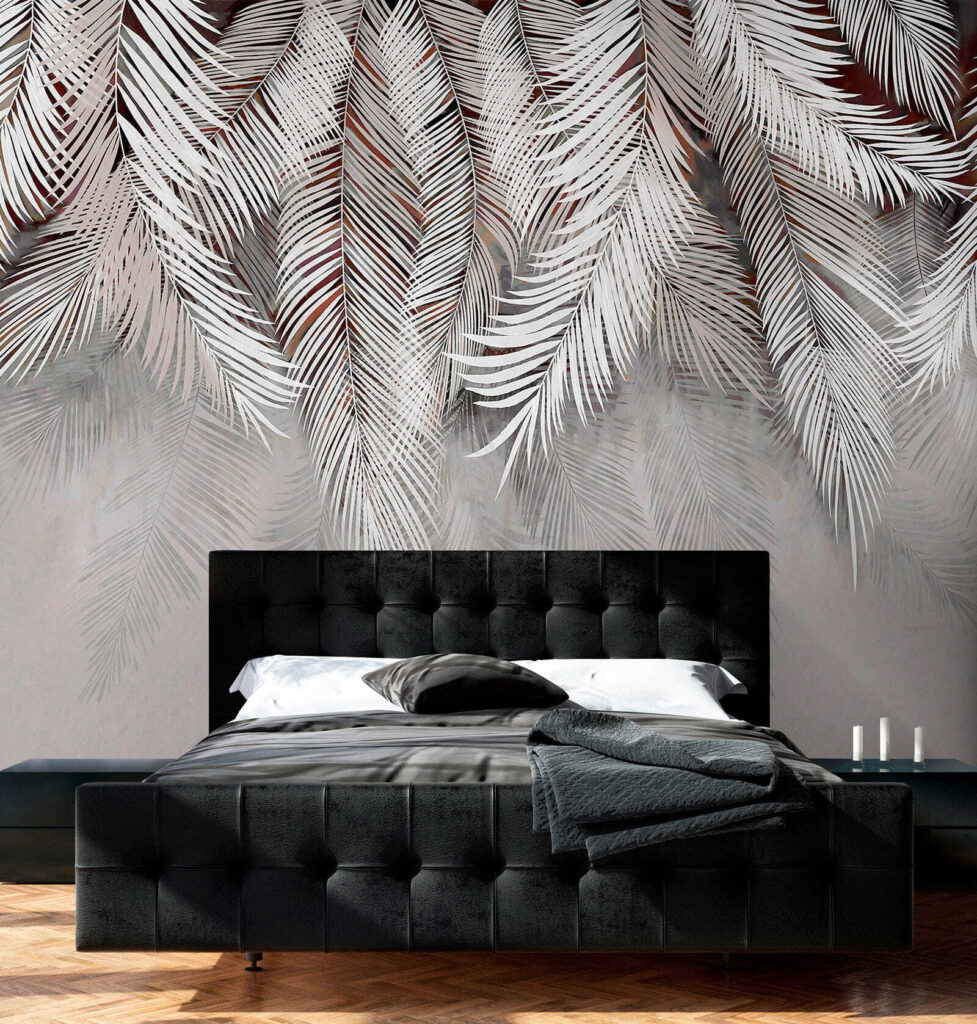 White feather on a gray surface