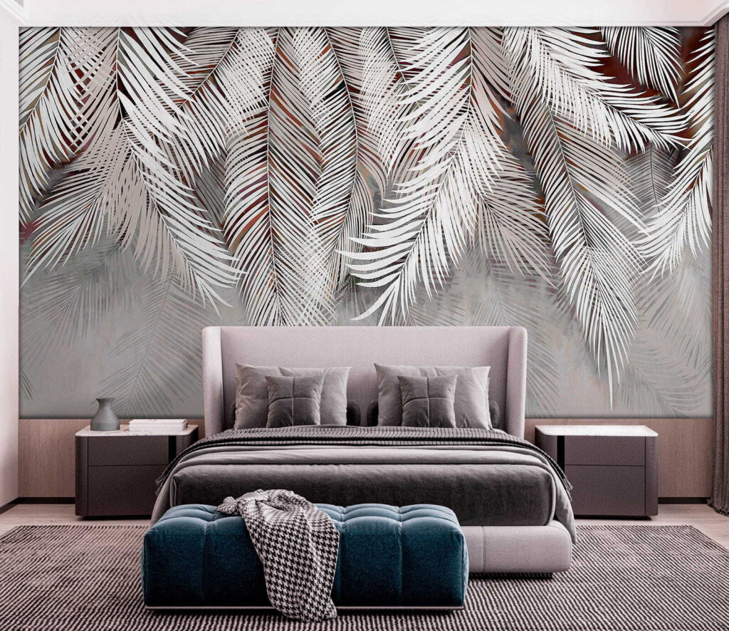 White feather on a gray surface