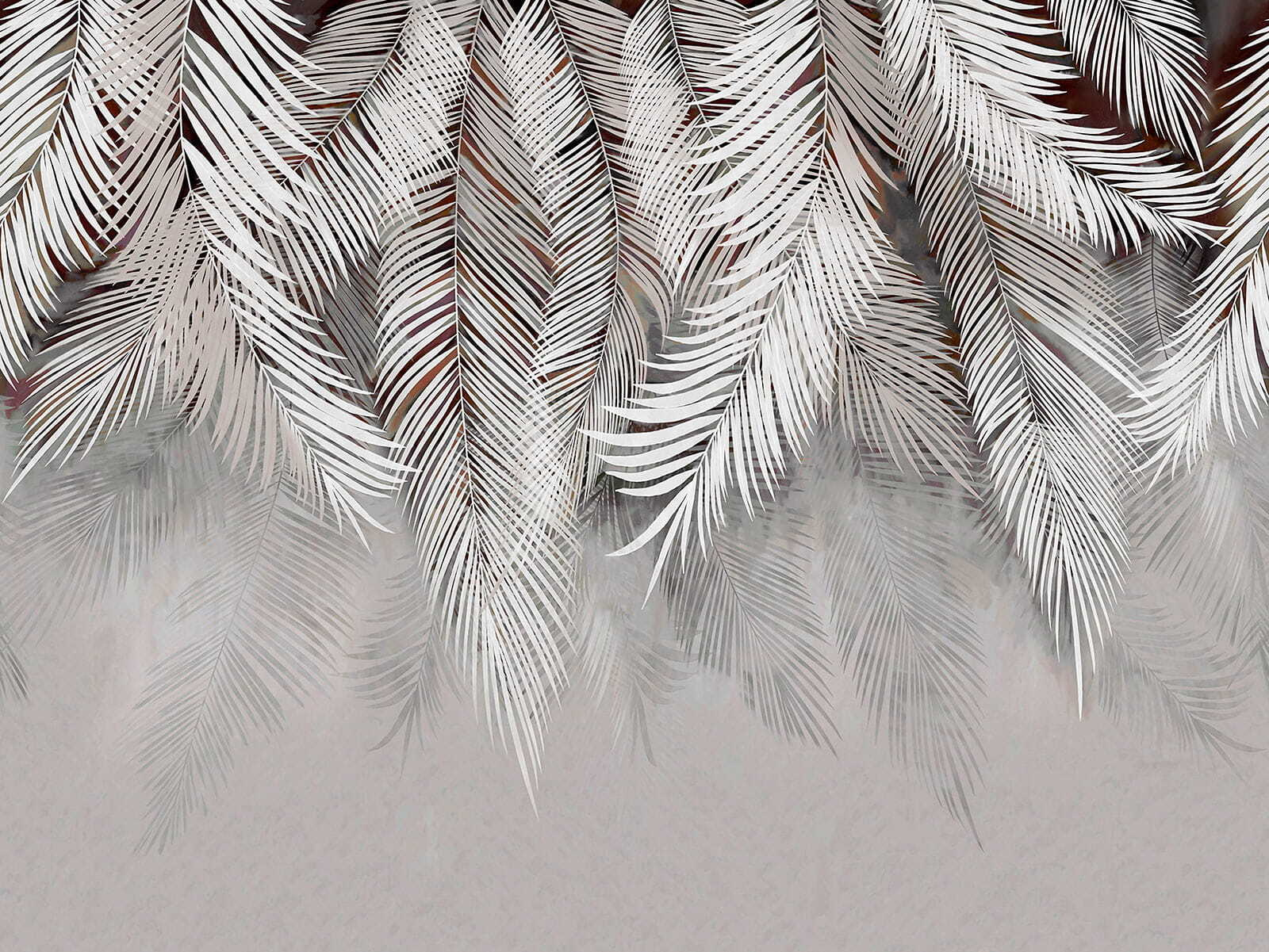 White feather on a gray surface