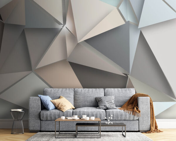 Abstraktné geometrické tvary v jemných farbách. Abstraktné geometrické tvary v jemných farbách.
