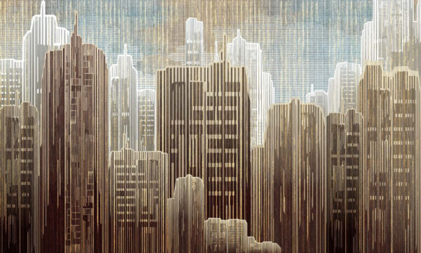 City skyline with many tall buildings City skyline with many tall buildings