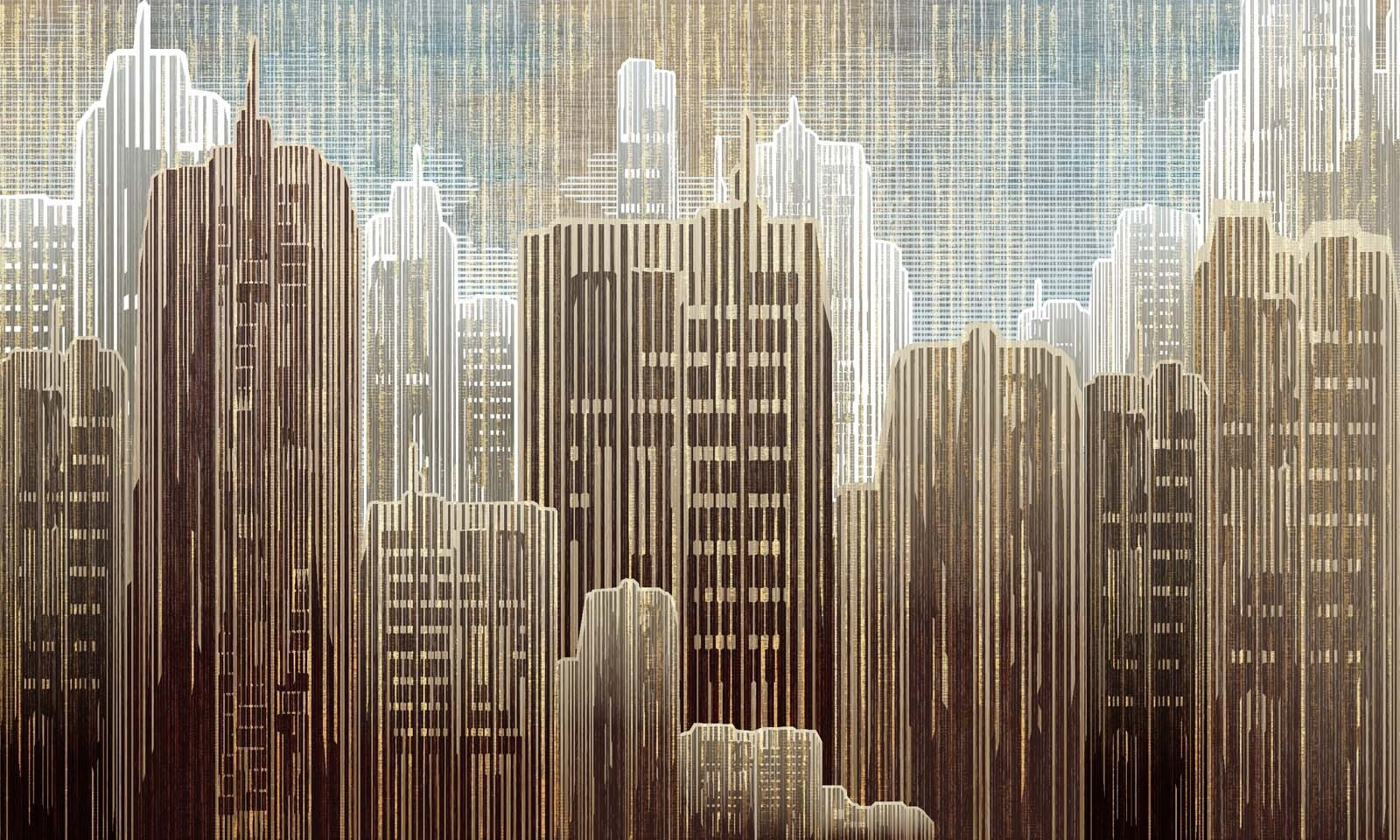 City skyline with many tall buildings City skyline with many tall buildings