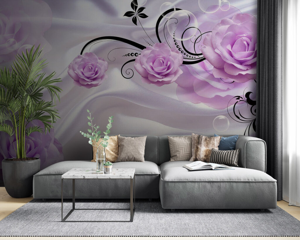 Purple flowers on a white cloth Purple flowers on a white cloth