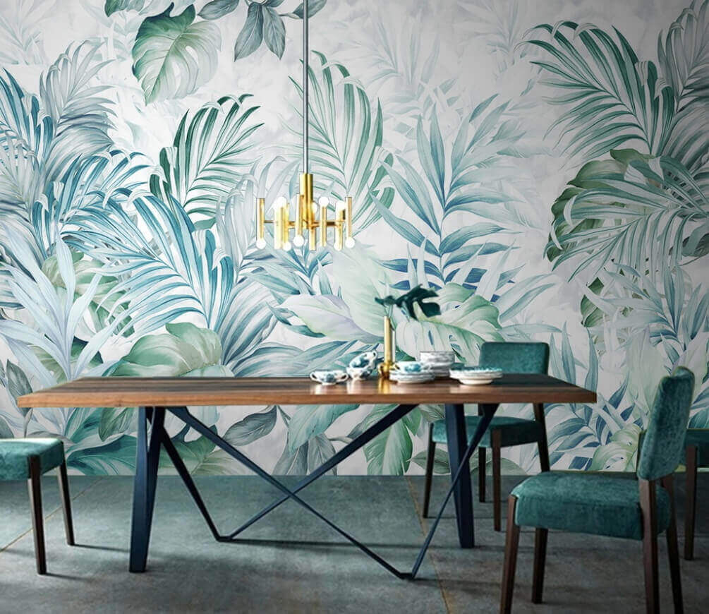 Wallpaper with leaves