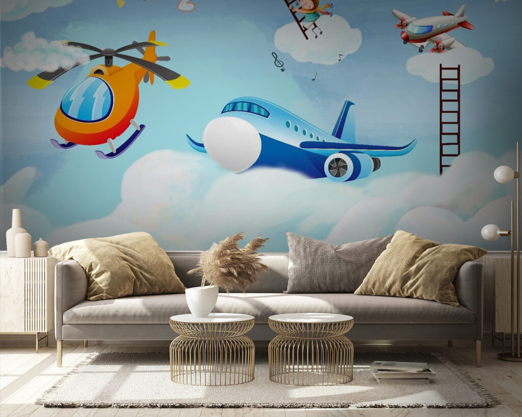 Cartoon planes in the sky Cartoon planes in the sky