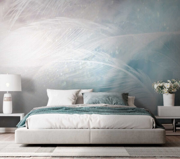 Delicate feathers in soft hues