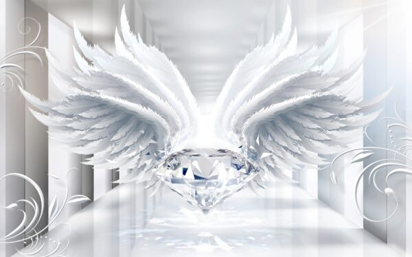Diamant s krídlami v miestnosti Diamant s krídlami v miestnosti