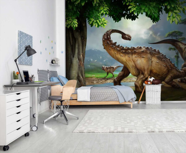 Maľba dinosaurov pri rieke Maľba dinosaurov pri rieke