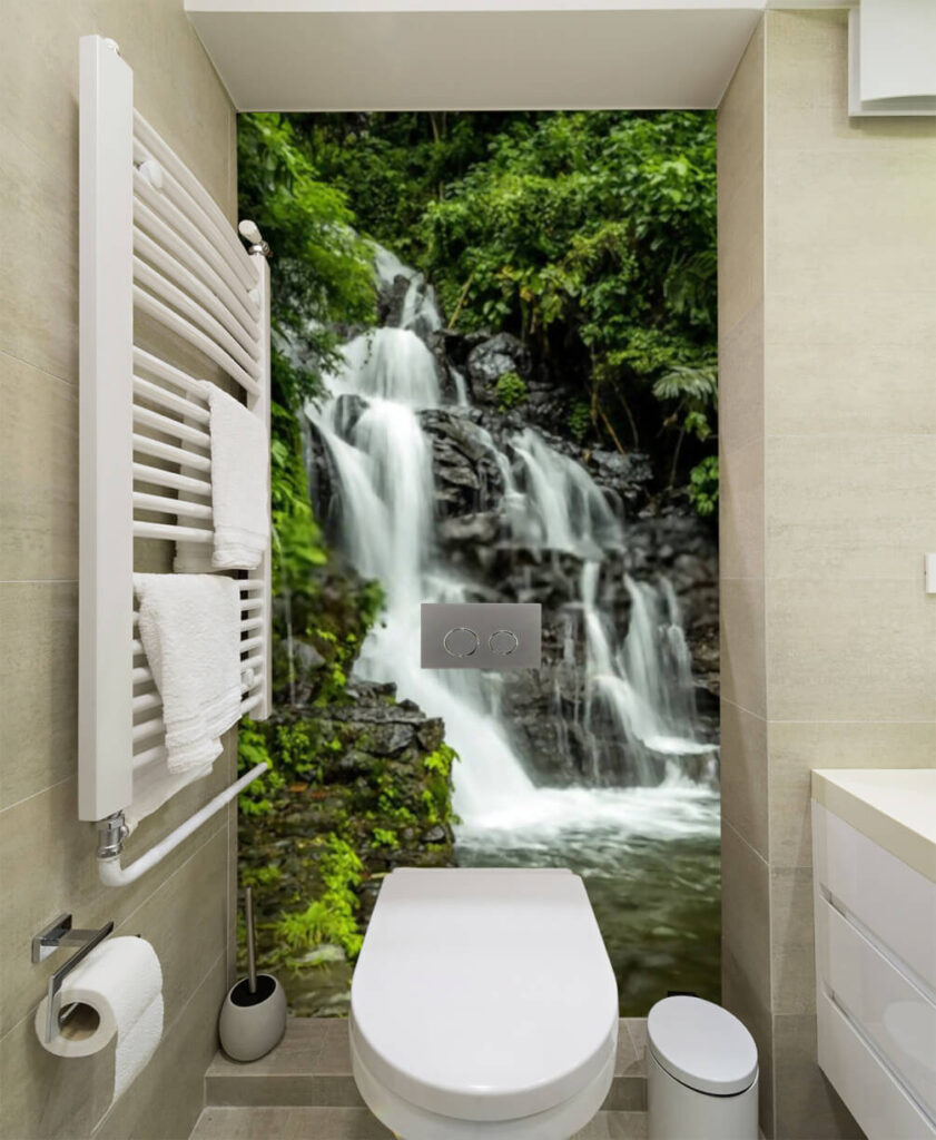 Waterfall in the middle of a forest Waterfall in the middle of a forest