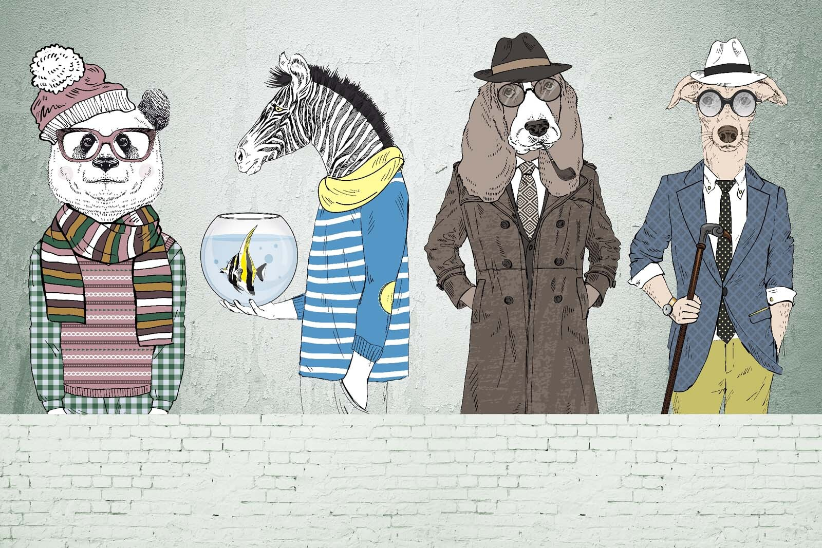 u27417p - Stena s hlavami zvierat - tegory