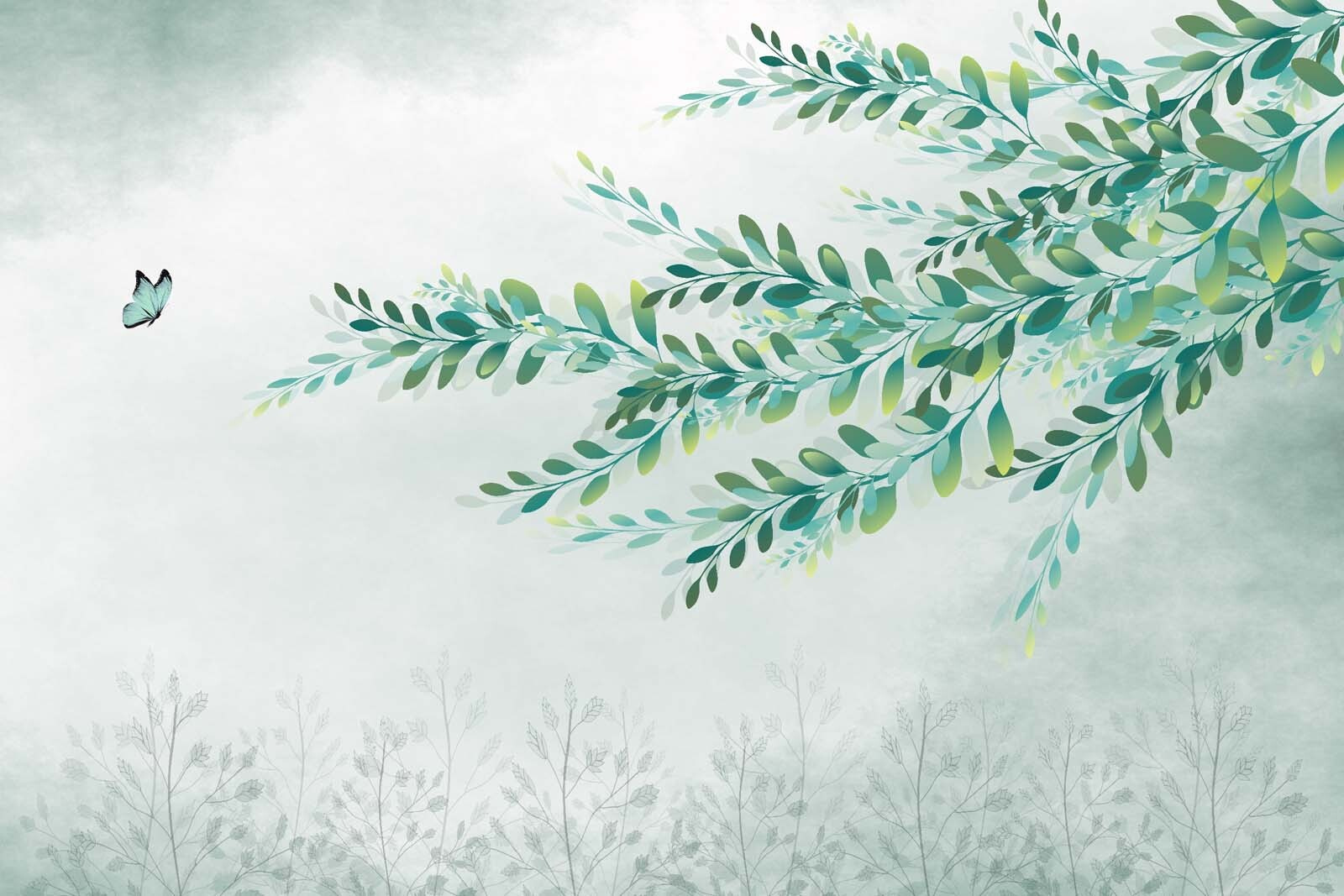 Zelené listy na vetve u27382p - Zelené listy na vetve - tegory