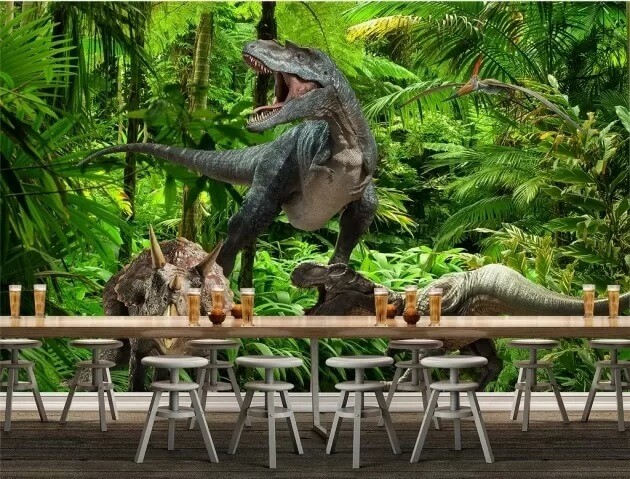 Skupina dinosaurov v lese Skupina dinosaurov v lese
