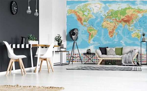 Mapa sveta s rôznymi vlajkami Mapa sveta s rôznymi vlajkami