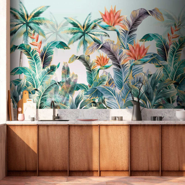 Farebné tropické rastliny a kvety Farebné tropické rastliny a kvety