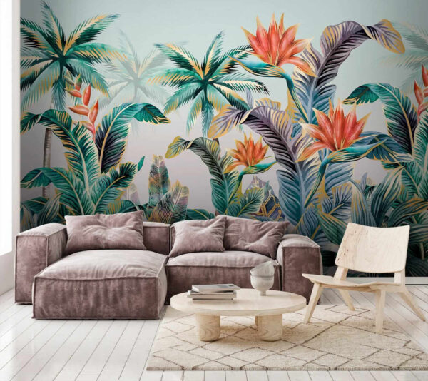 Farebné tropické rastliny a kvety Farebné tropické rastliny a kvety