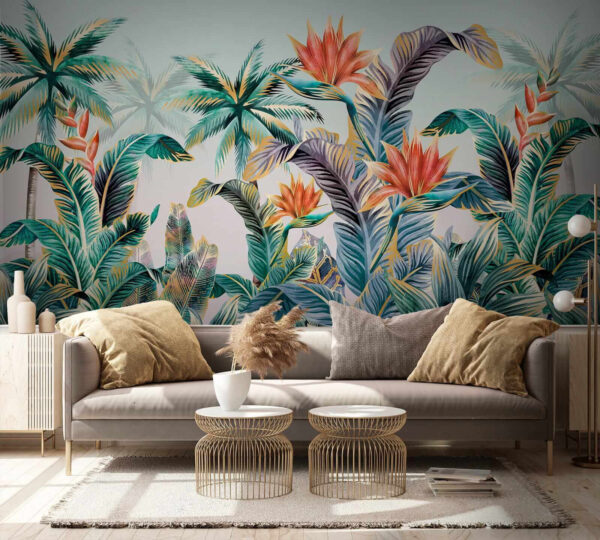 Farebné tropické rastliny a kvety Farebné tropické rastliny a kvety