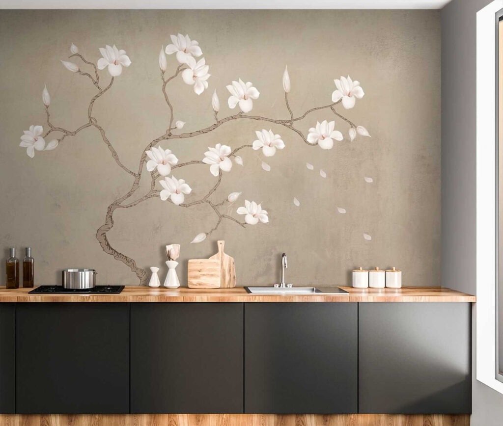 White flowers on a branch