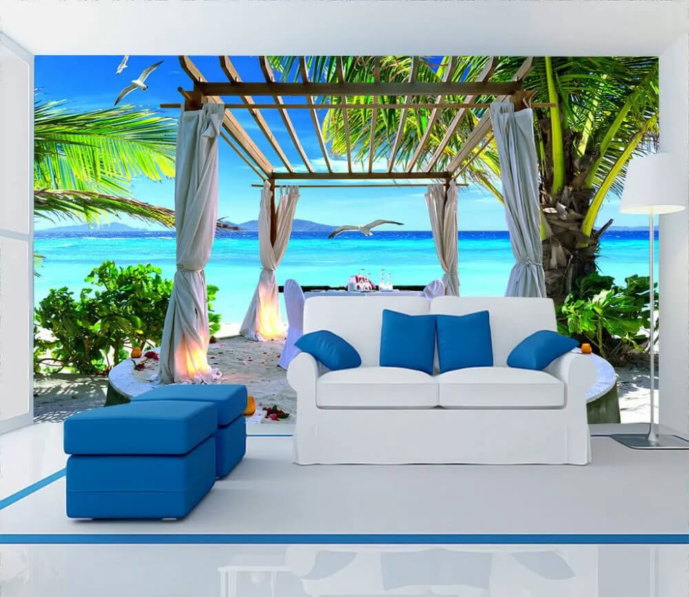 Stôl postavený na pláži u13799pig6m - Stôl postavený na pláži - tegory