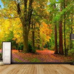 Fototapety Cesta so stromami a listami