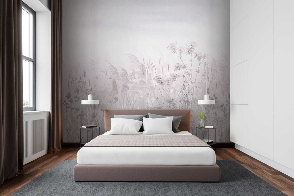 Field of flowers and plants