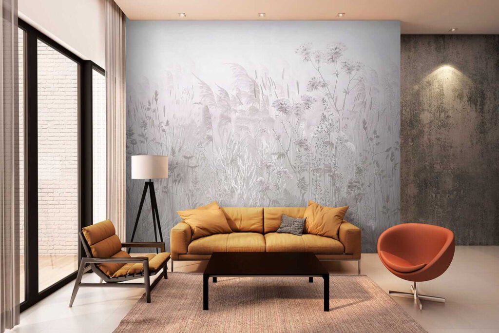 Field of flowers and plants