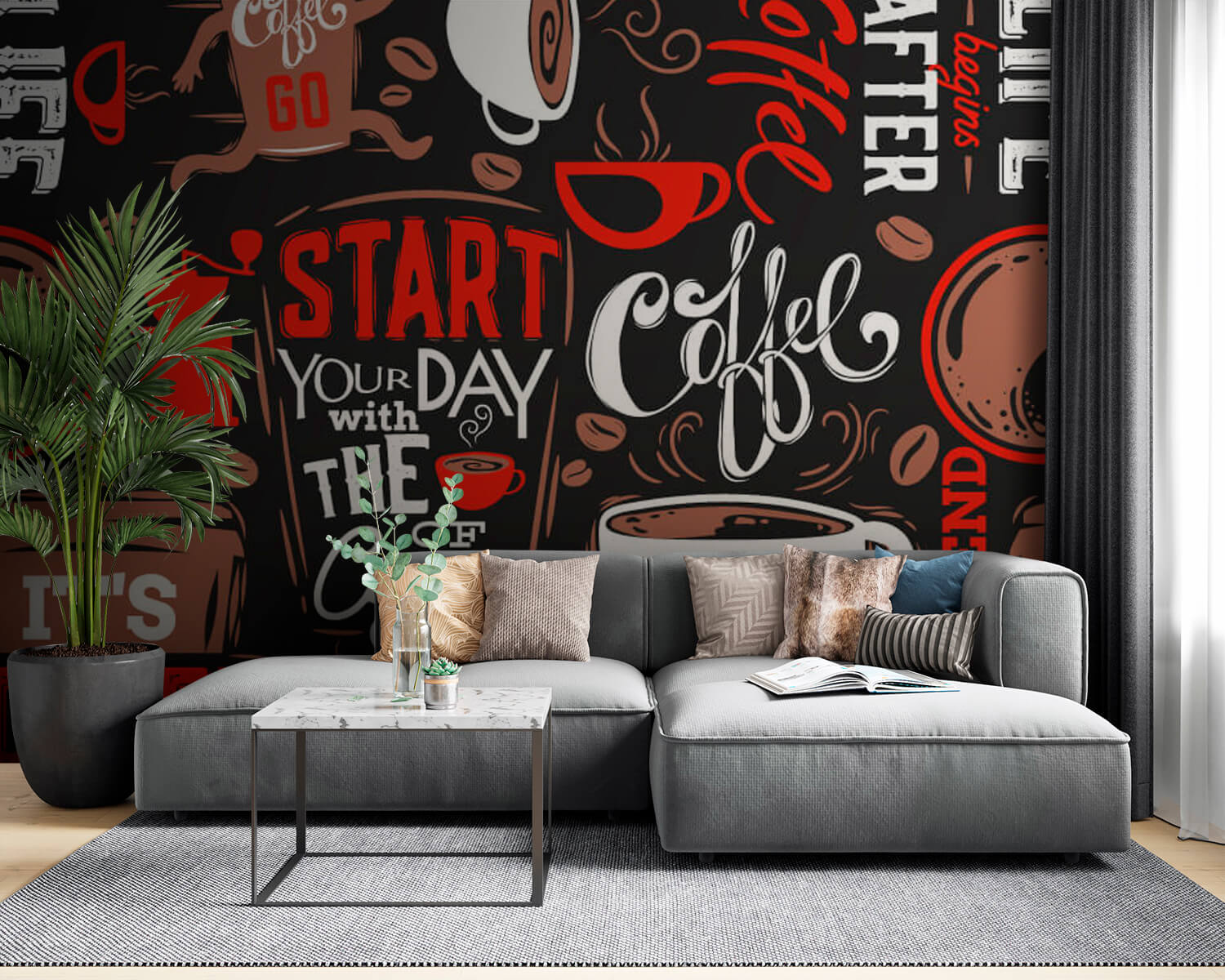 u03080pig53m - Vzor šálok na kávu a kávových zŕn - tegory