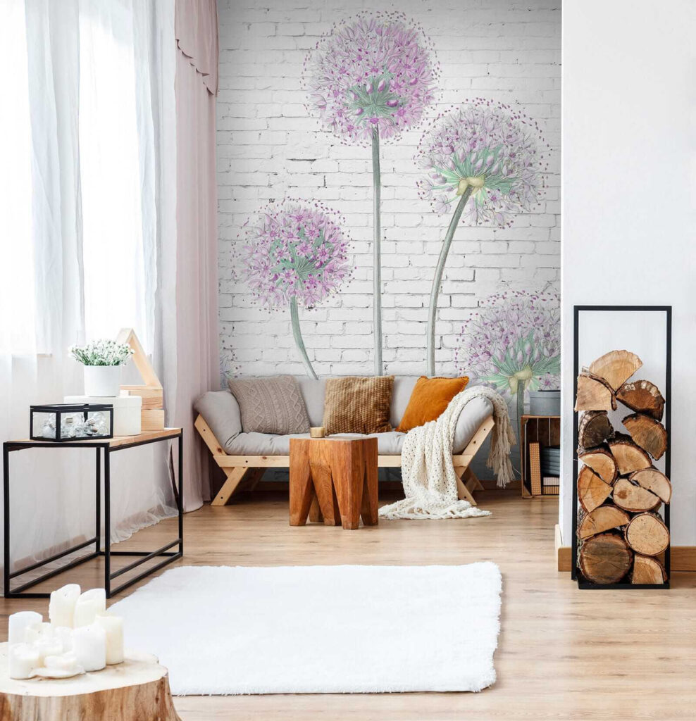 Painting of purple flowers