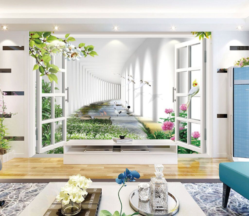 u06326pig1m - Okno s výhľadom na rybník a kvety - tegory