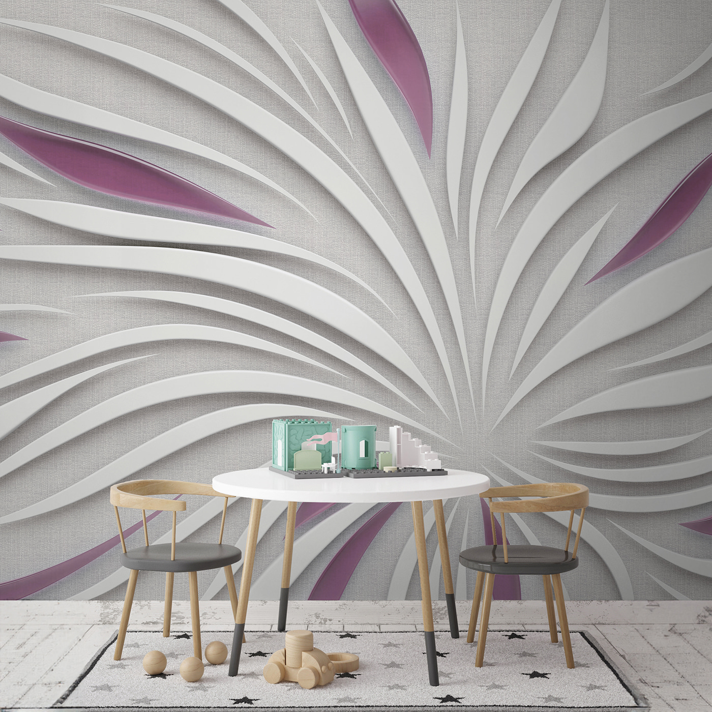 A white and purple design A white and purple design