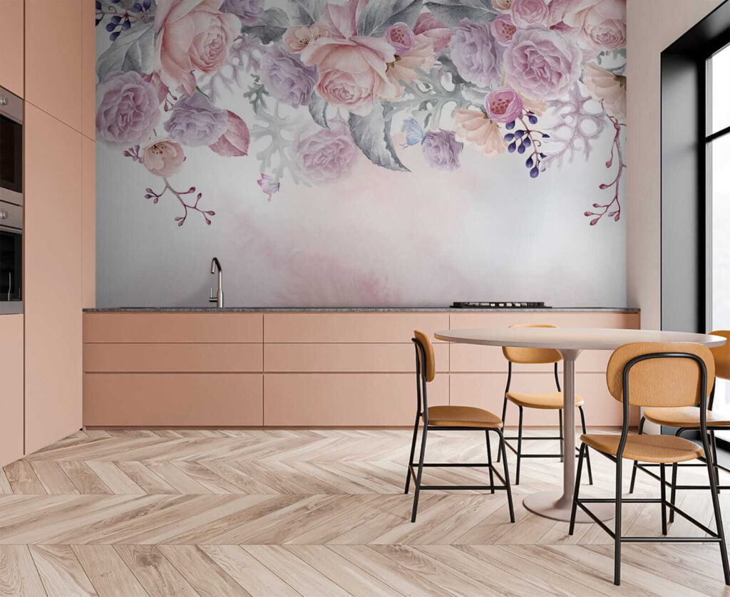 Watercolor painting of flowers