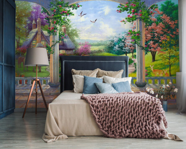 u09760pib87 600x480 - Maľba krajiny s koňom a domom - tegory