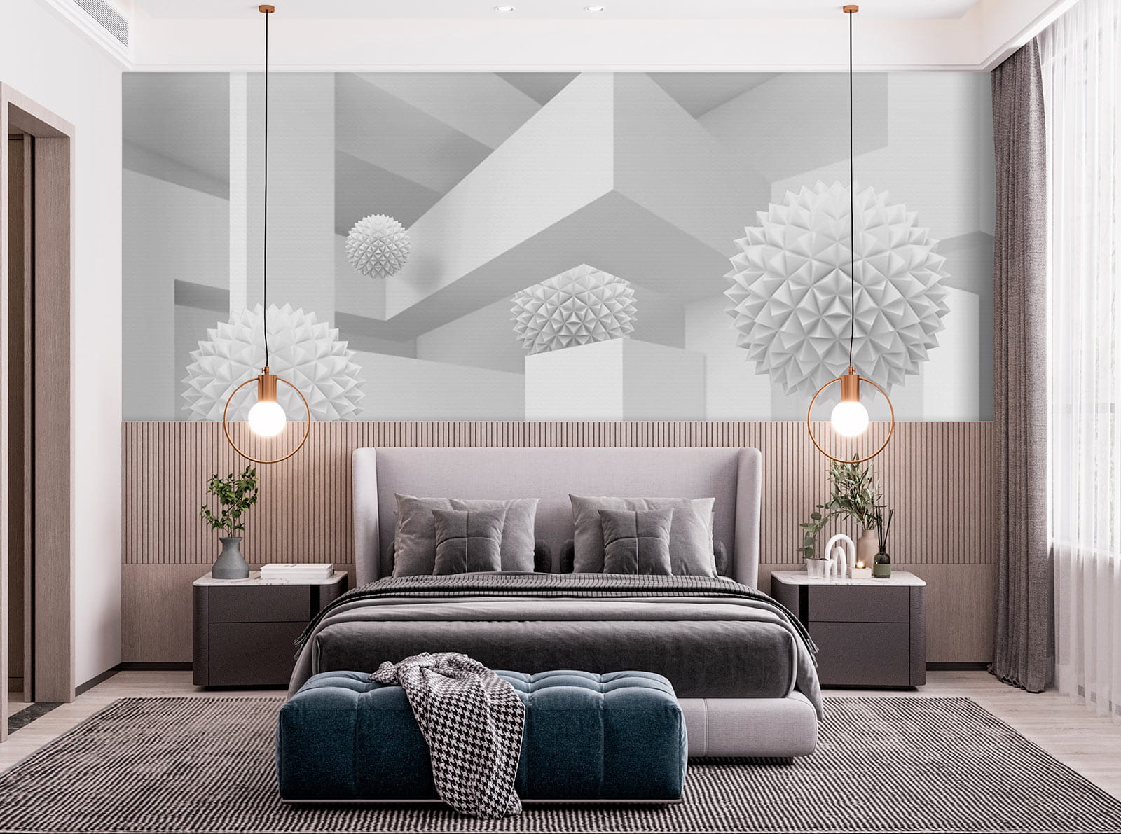 Biela miestnosť s bielymi guľôčkami u14149pib3m - Biela miestnosť s bielymi guľôčkami - tegory