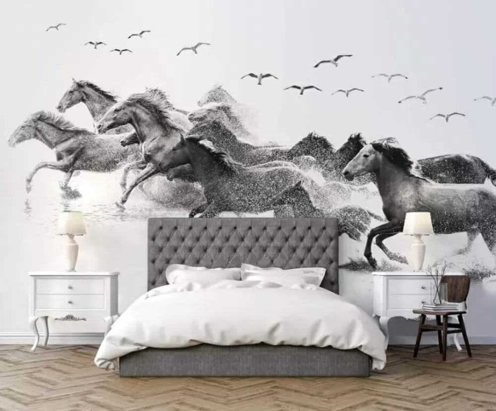 u14413pib1m - Skupina koní bežiacich cez vodu - tegory