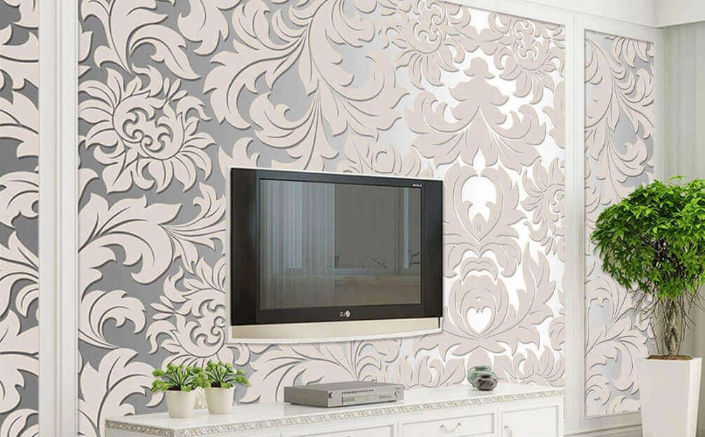 Biely a sivý kvetinový vzor u16098pig1m - Biely a sivý kvetinový vzor - tegory