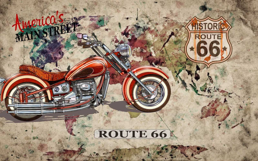 Motocykel na mape