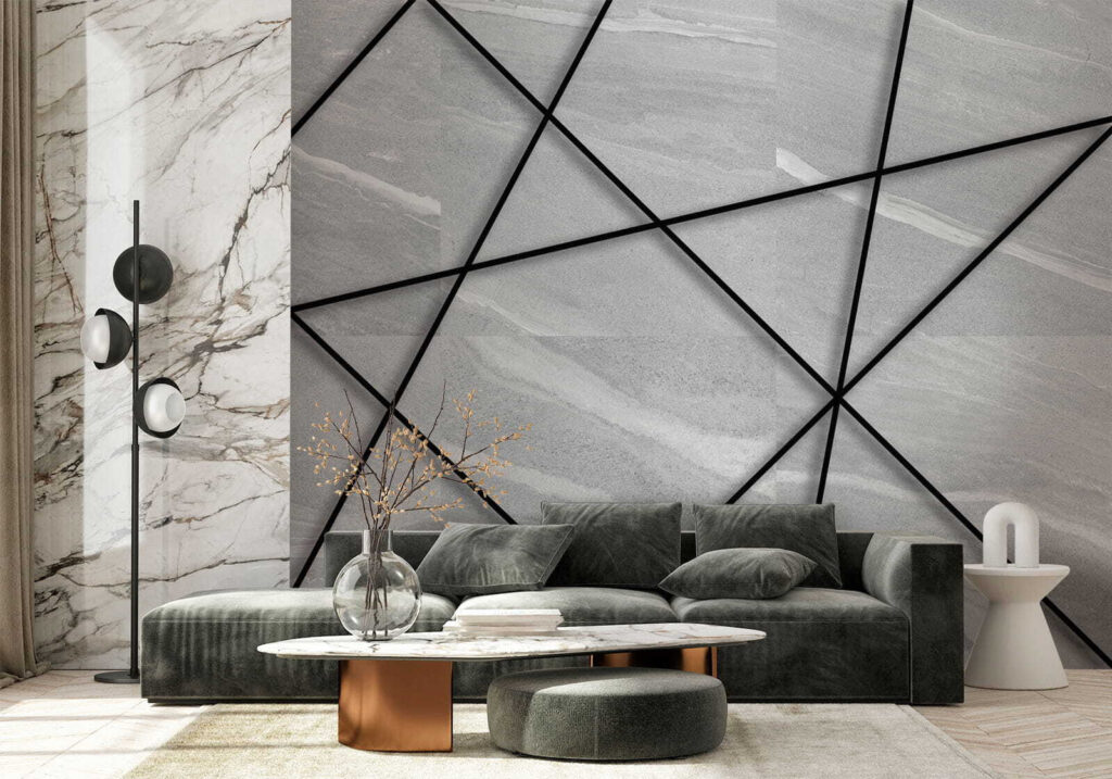 Black lines on a white surface