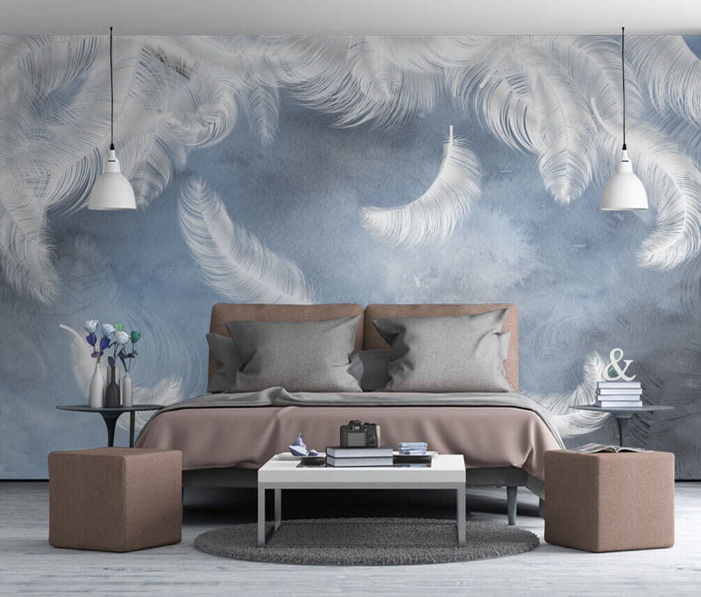 Biele perie na modrom pozadí u23747pib1 - Biele perie na modrom pozadí - tegory