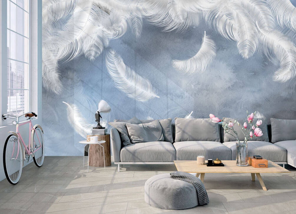 Biele perie na modrom pozadí u23747pig1 - Biele perie na modrom pozadí - tegory