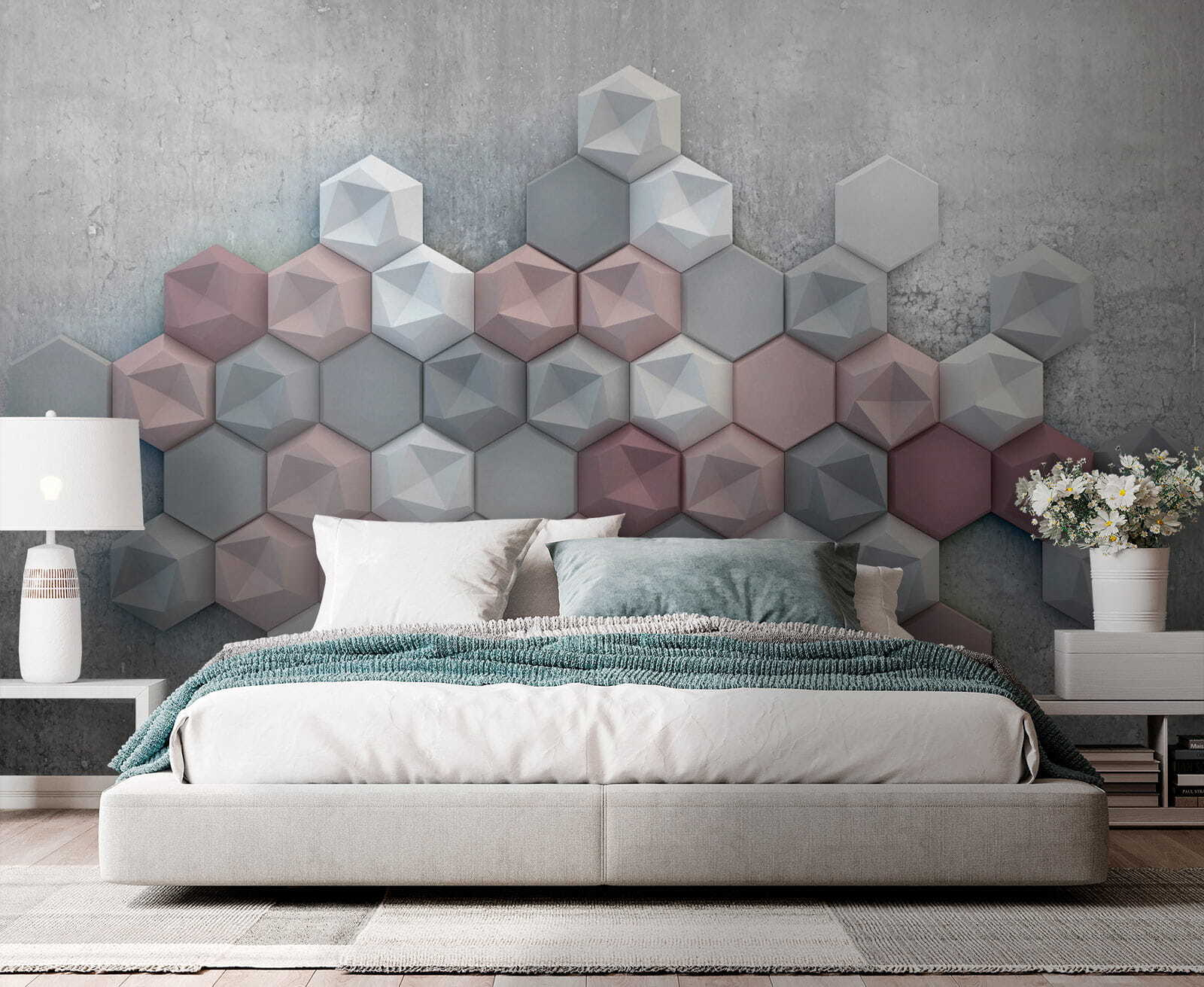 u29376pib1m - Skupina šesťuholníkov na betónovom povrchu - tegory