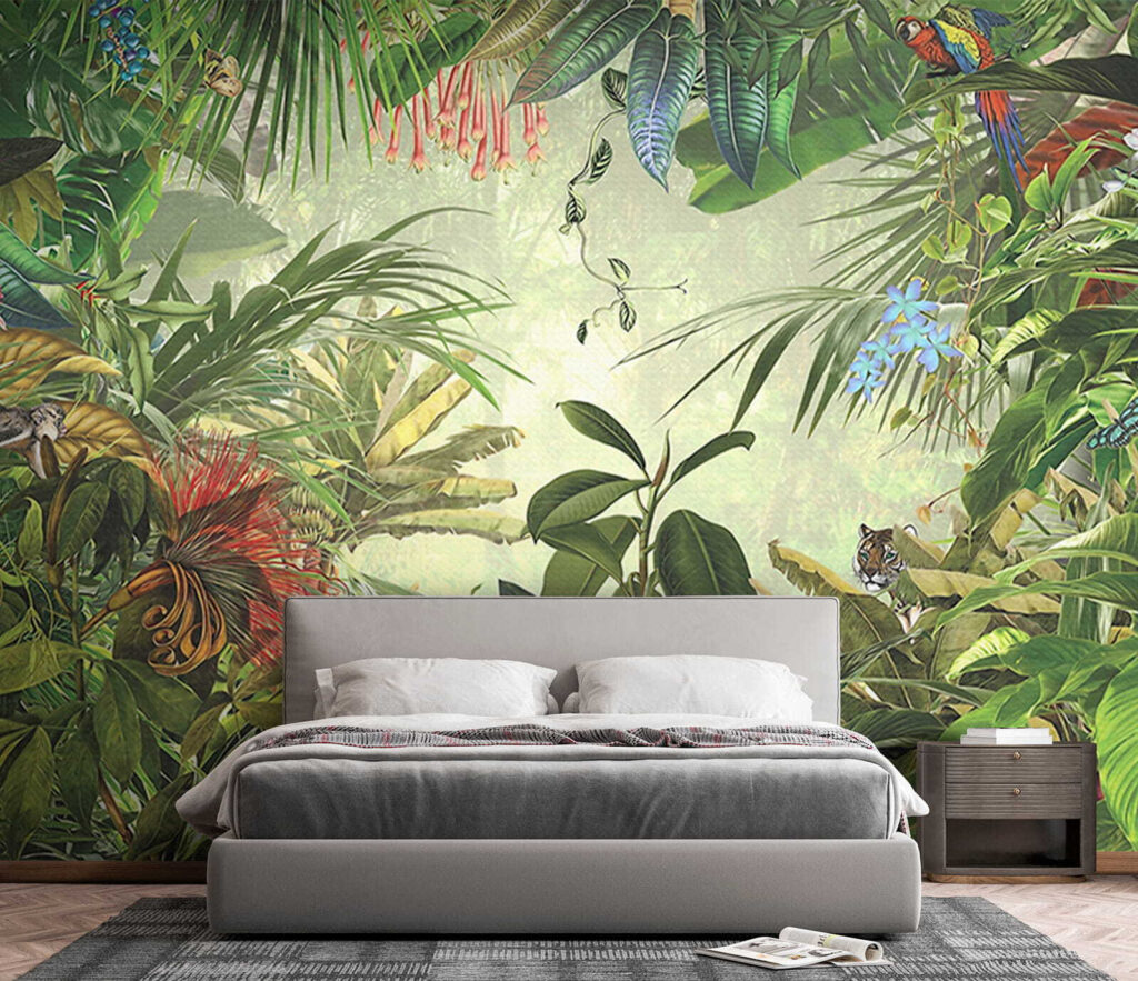 Painting of a tropical forest