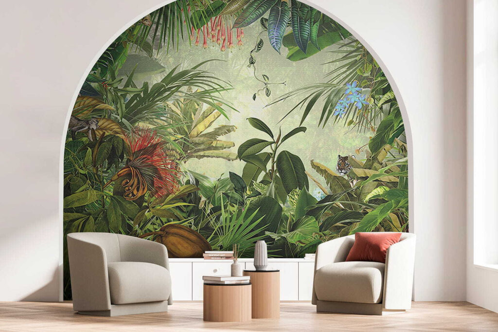 Painting of a tropical forest