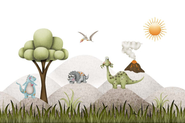 Kreslené dinosaury v krajine Kreslené dinosaury v krajine