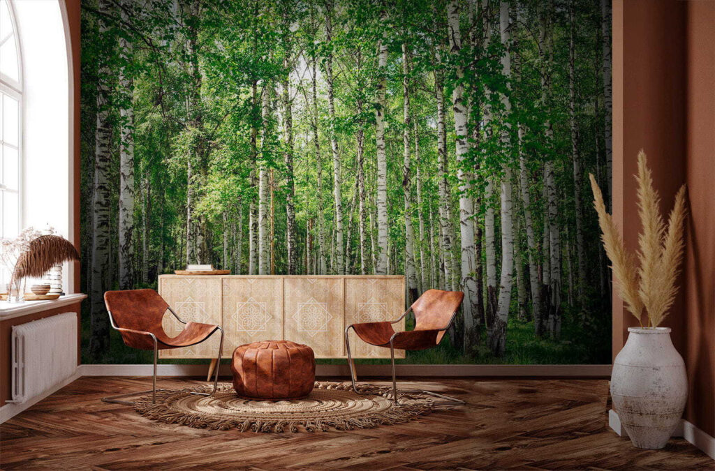 Group of trees in a forest Group of trees in a forest