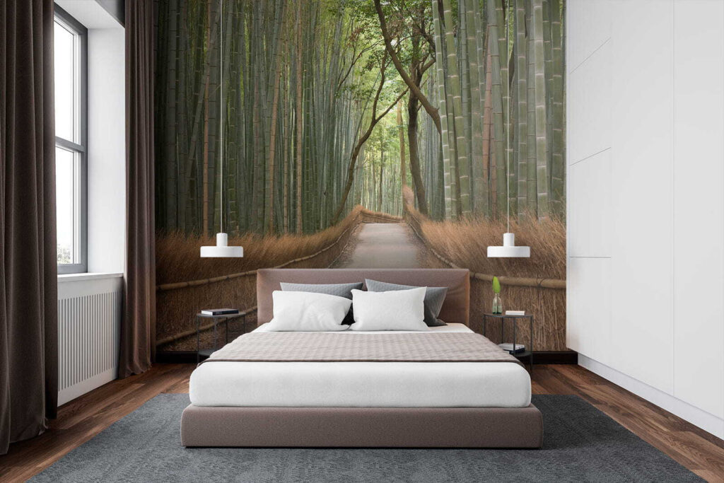 Path through a bamboo forest Path through a bamboo forest