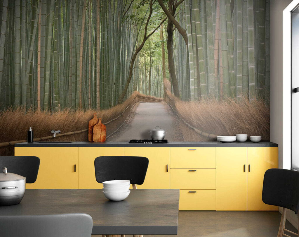 Path through a bamboo forest Path through a bamboo forest