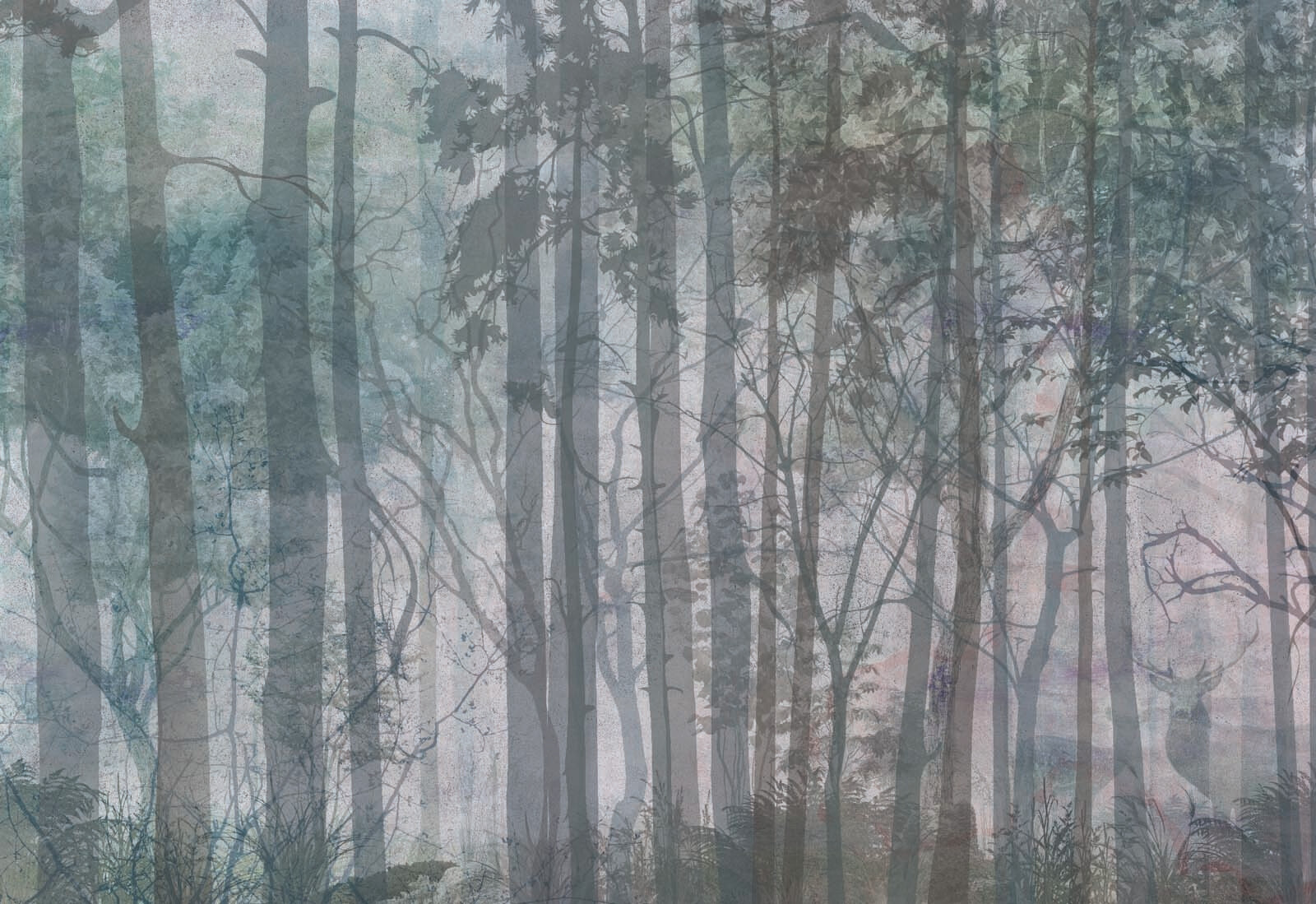 Group of trees in a forest