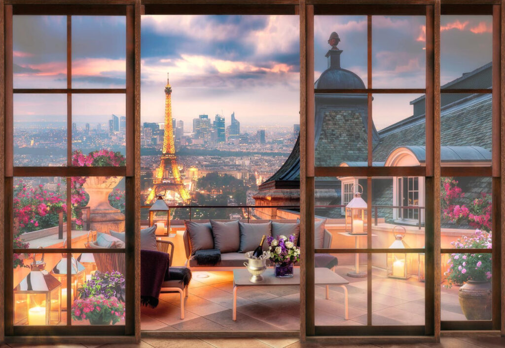 View of a city from a window